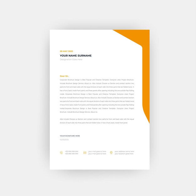 Diseño de plantilla de membrete de estilo empresarial profesional
