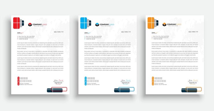 Diseño de plantilla de membrete de negocio limpio de vector libre