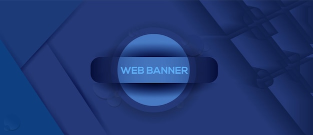 Diseño de plantilla de mezcla de banner web azul