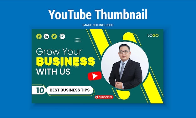 Diseño de plantilla de miniatura de video de YouTube simple y profesional