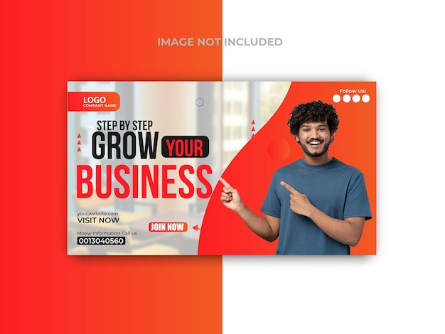 Diseño de plantilla de miniatura de YouTube