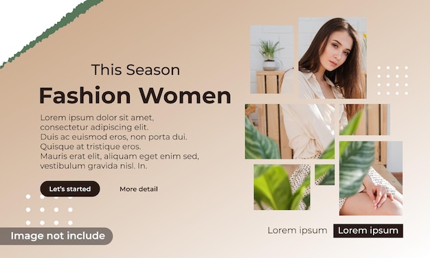 Vector diseño de plantilla de mujer de moda de fondo