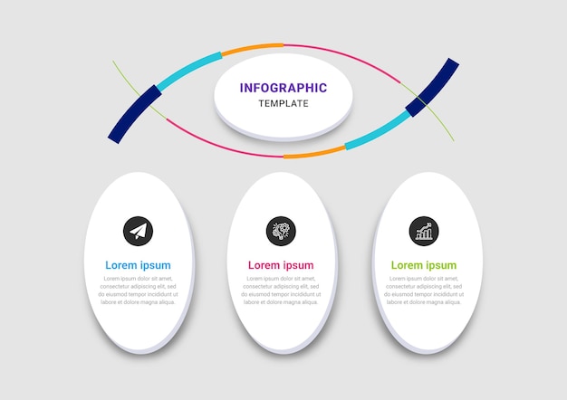 Diseño de plantilla de negocio de elemento infográfico