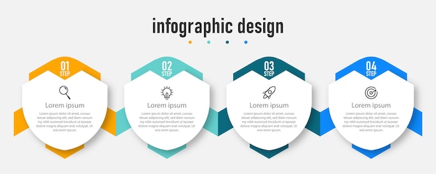 Diseño de plantilla de negocio de infografía