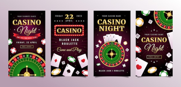 Vector diseño de plantilla de noche de casino