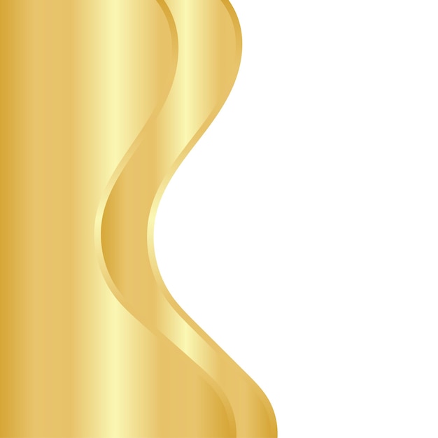 Diseño de plantilla de onda dorada