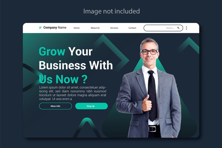 Vector diseño de plantilla de página de destino empresarial