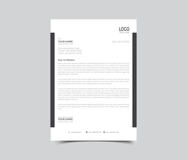 diseño de plantilla de papel de carta de negocios corporativos