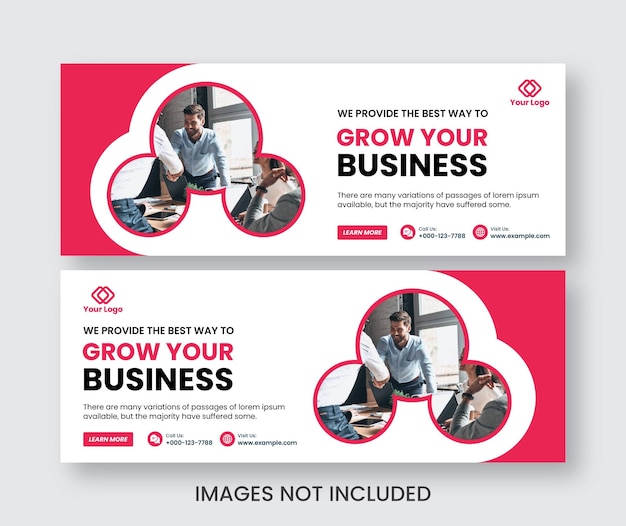 Diseño de plantilla de portada y banner de redes sociales corporativas y Facebook