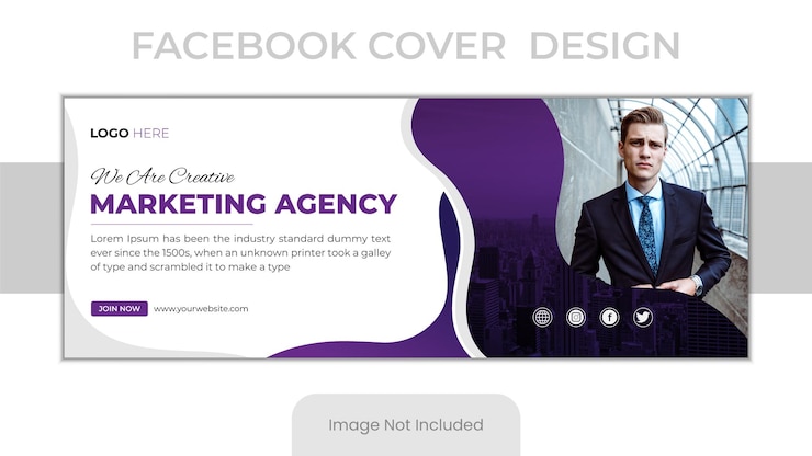 Diseño de plantilla de portada de facebook de negocios corporativos