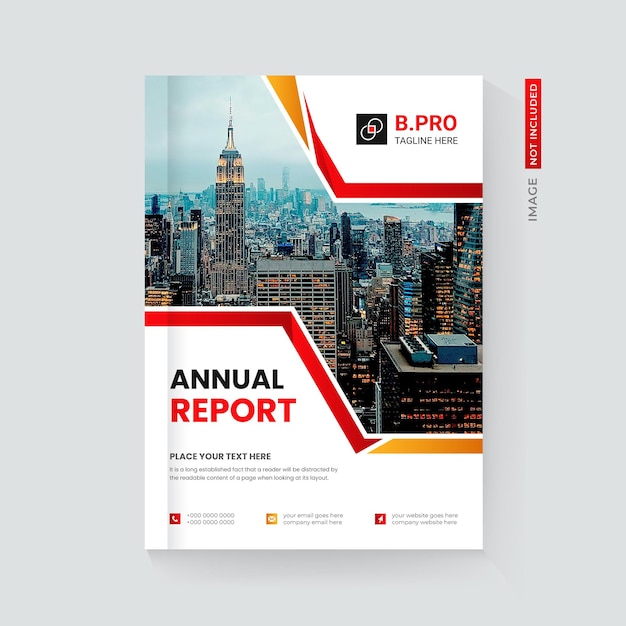 Diseño de plantilla de portada de informe anual