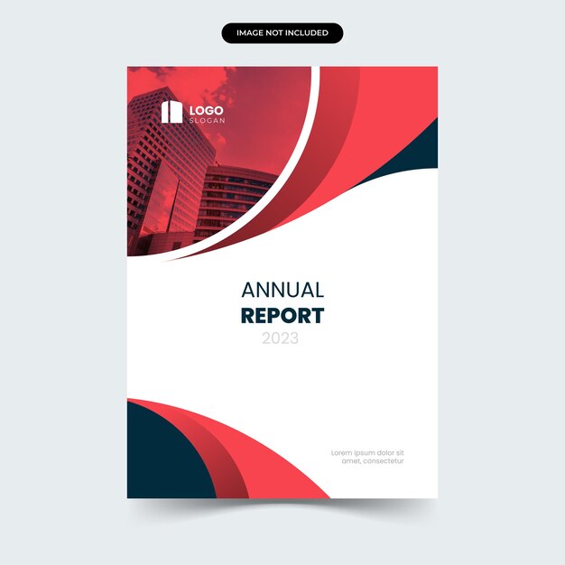 Diseño de plantilla de portada de informe anual