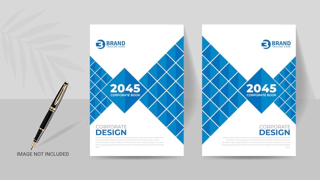 Diseño de plantilla de portada de libro de informe anual corporativo