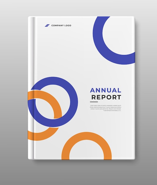 diseño de plantilla de portada de libro de informe anual
