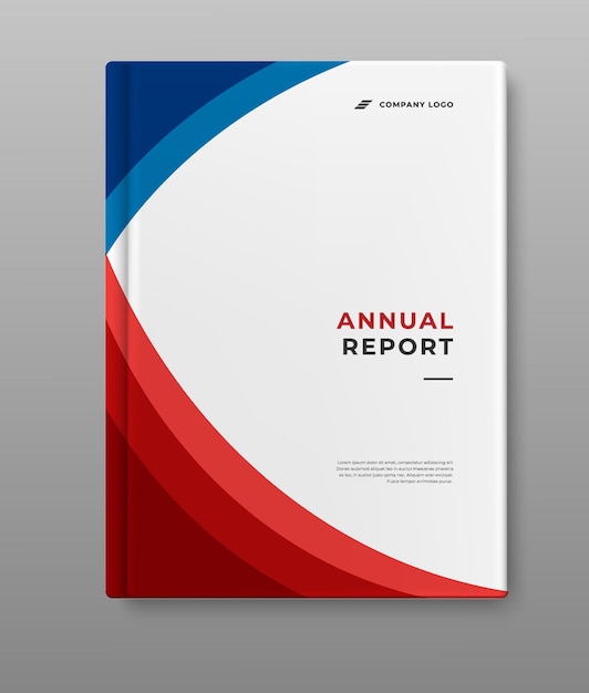 diseño de plantilla de portada de libro de informe anual