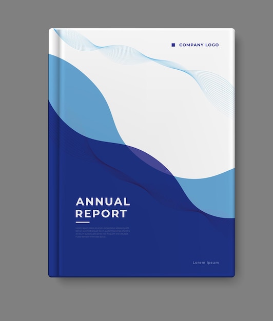 diseño de plantilla de portada de libro de informe anual