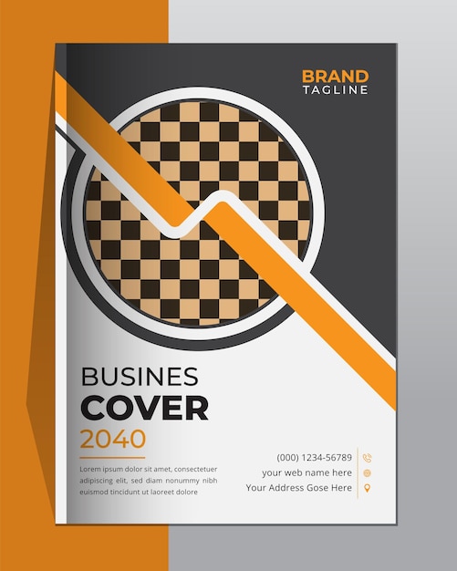 Vector diseño de plantilla de portada de libro de negocios corporativos.