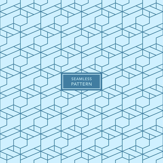 Diseño de plantilla de portada con patrón geométrico azul