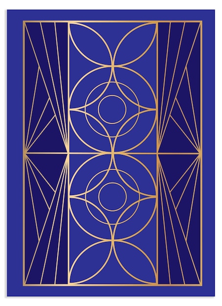 diseño de plantilla de portada de patrón geométrico de lujo