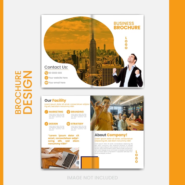 Diseño de plantilla premium de folleto plegable Creative Business