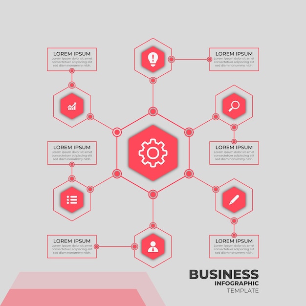 Diseño de plantilla premium de infografía empresarial.