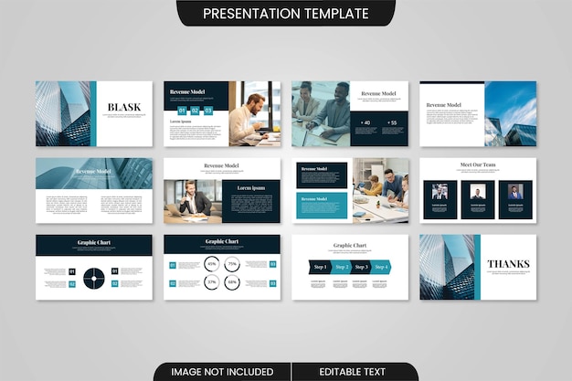 Diseño de plantilla de presentación de powerpoint minimalista
