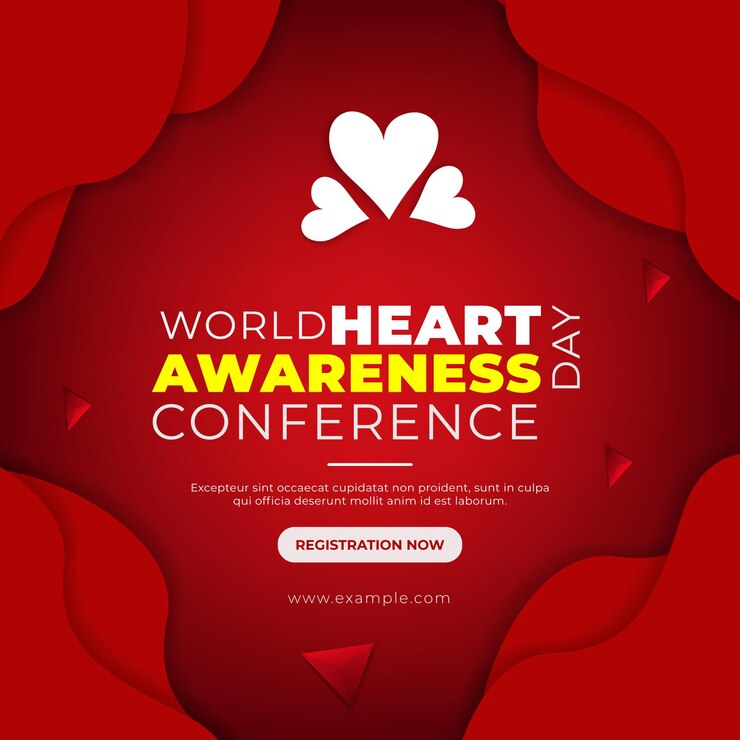 Vector diseño de plantilla de publicación de facebook del día mundial del corazón
