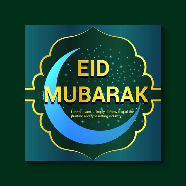 Diseño de plantilla de publicación de instagram de eid mubarak