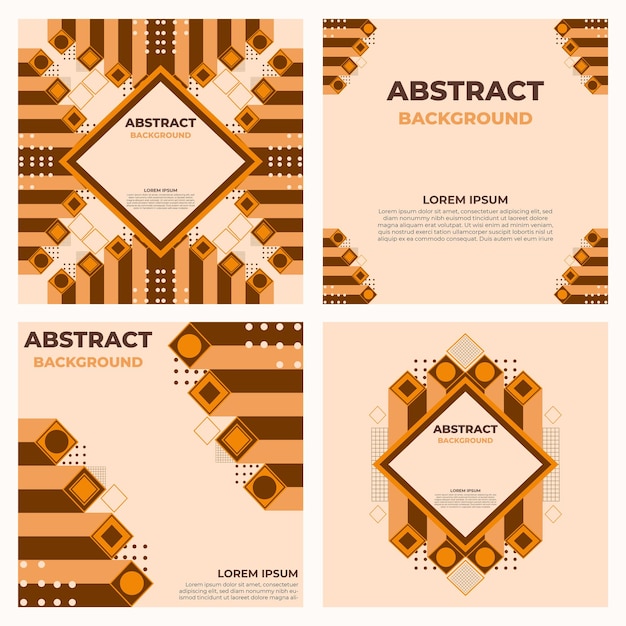 Diseño de plantilla de publicación de redes sociales geométricas abstractas