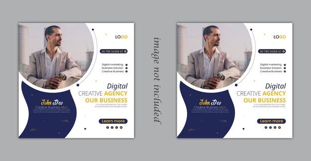 Diseño de plantilla de publicación de redes sociales de negocios corporativos,