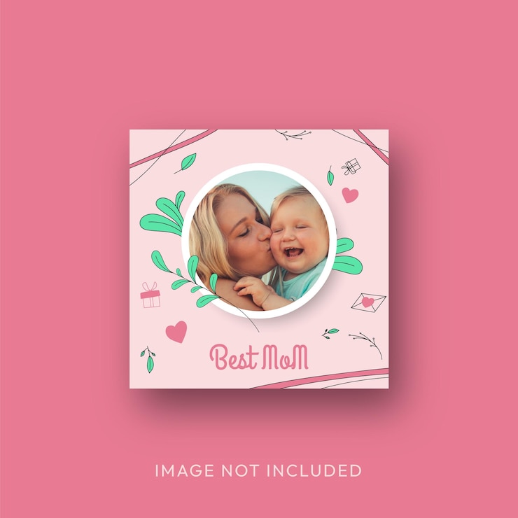 Diseño de plantilla de redes sociales del día de la madre.
