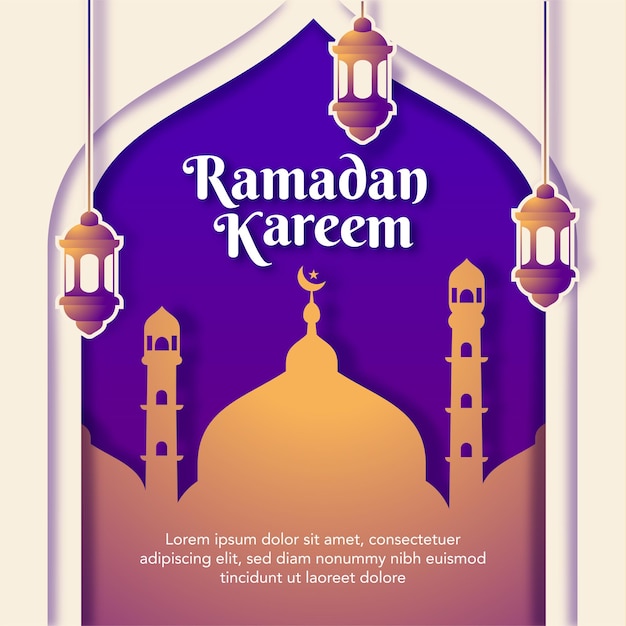 Diseño de plantilla de redes sociales ramadan kareem