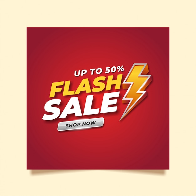 diseño de plantilla de redes sociales de venta flash
