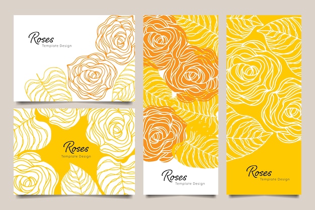 Vector diseño de plantilla de rosas para