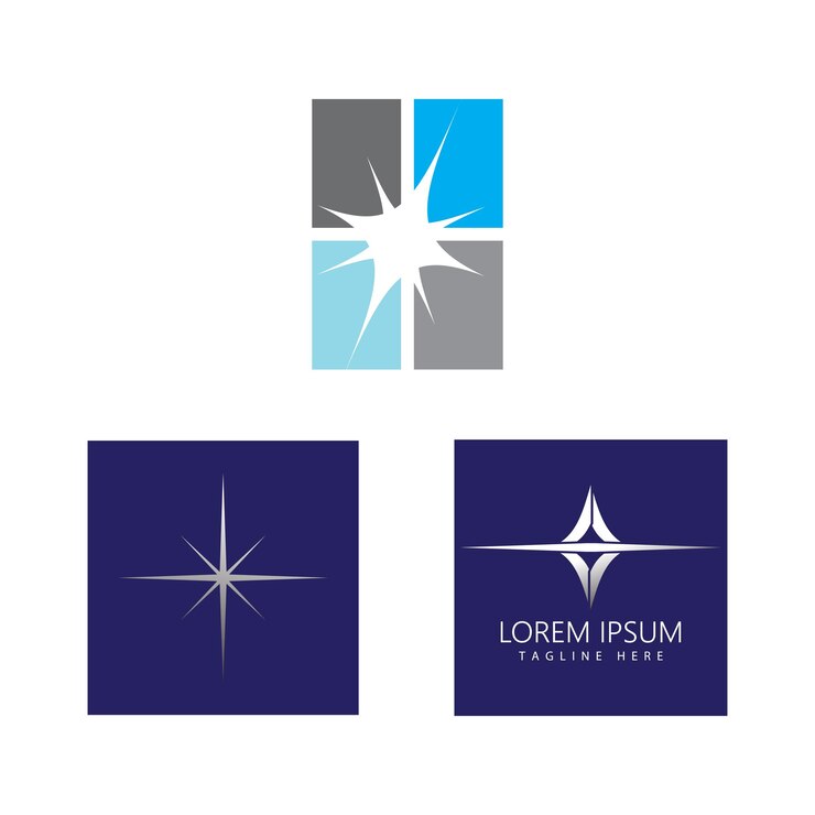 Diseño de la plantilla del símbolo del elemento vectorial del logotipo de la estrella