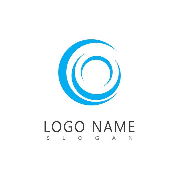 Diseño de la plantilla del símbolo del vector de onda del logotipo