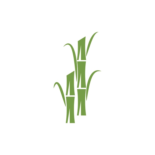 Diseño de la plantilla del símbolo vectorial del logotipo de la caña de azúcar