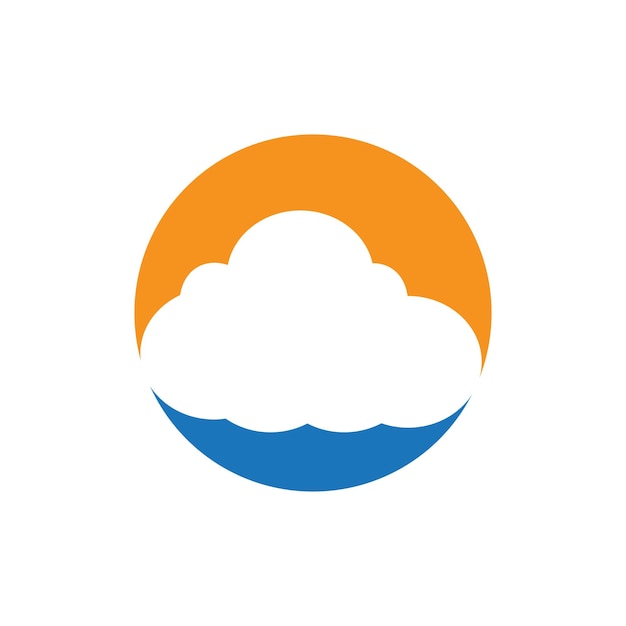 Diseño de la plantilla de símbolo vectorial del logotipo de la nube