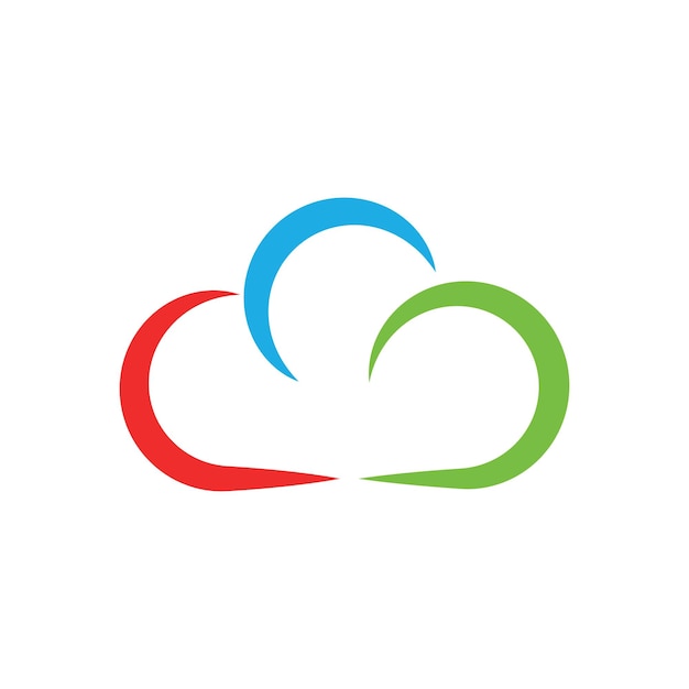 Diseño de la plantilla de símbolo vectorial del logotipo de la nube