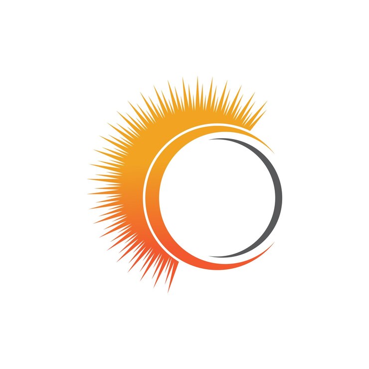 Diseño de la plantilla del símbolo vectorial del logotipo del sol