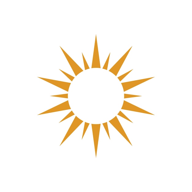 Diseño de la plantilla del símbolo vectorial del logotipo del sol