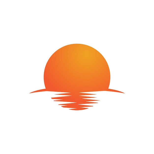 Diseño de la plantilla del símbolo vectorial del logotipo del sol