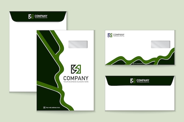 Diseño de plantilla de sobre de estilo minimalista corporativo moderno para su proyecto