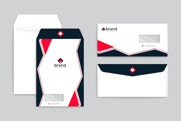 Diseño de plantilla de sobre profesional