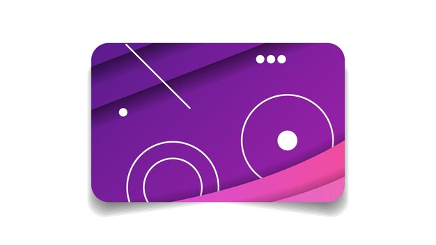 Diseño de plantilla de tarjeta de crédito bancaria de color abstracto Estilo de diseño vectorial aislado sobre fondo blanco
