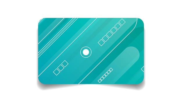 Vector diseño de plantilla de tarjeta de crédito bancaria de color abstracto estilo de diseño vectorial aislado sobre fondo blanco