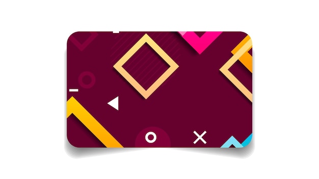 Diseño de plantilla de tarjeta de crédito bancaria de color abstracto Estilo de diseño vectorial aislado sobre fondo blanco