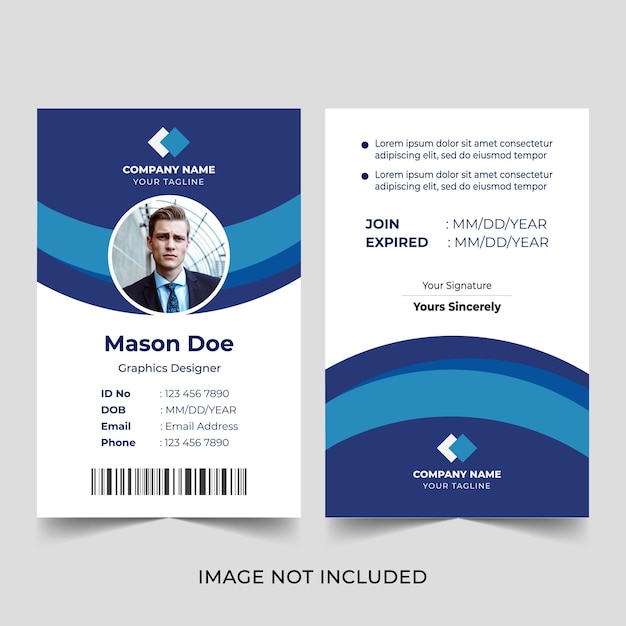 Diseño de plantilla de tarjeta de identificación comercial general