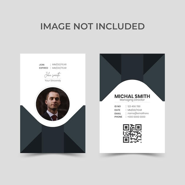 diseño de plantilla de tarjeta de identificación de vector