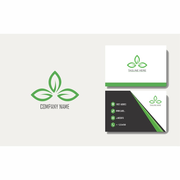 Diseño de plantilla de tarjeta de presentación profesional completo con logotipo